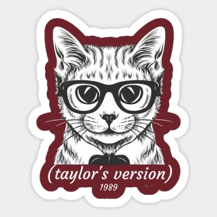 1989 taylors version cool cat Sticker